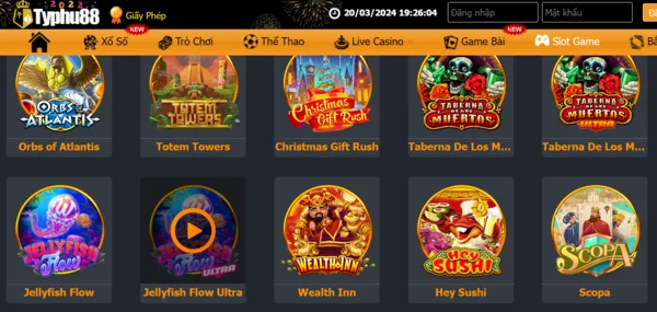 Casino trực tuyến TYPHU88 có nhiều trò chơi nổ hũ hấp dẫn
